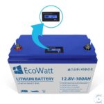 Акумулятор для ДБЖ EcoWatt LiFePO4 Smart BMS 12.8V 100Ah (літій-залізо-фосфатний акумулятор)