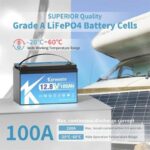 Акумулятор Kepworth LiFePO4 12V 100AH для будинку, котла, сонячних батарей (літій-залізо-фосфатний акумулятор) - Зображення 2