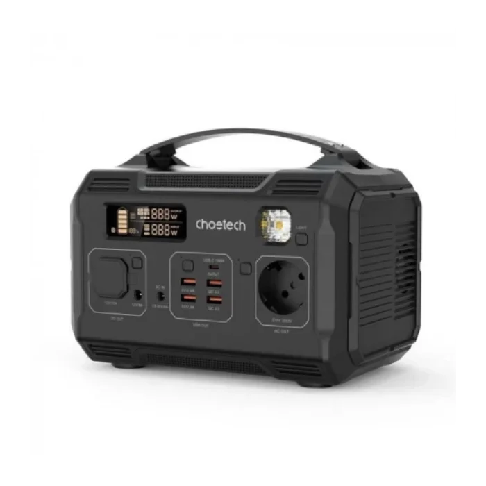 ImageToStl.com_41-1 Портативна зарядна станція Choetech (BS002-V2) 300W/276Wh/83200mAh, 8 інтерфейсів (змінний та постійний струм, USB) та ліхтарик - Зображення 1