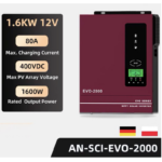 Гібридний інвертор Anern AN-SCI-EVO-2000 12В 1600Вт (MPPT 80A, UPS, чиста синусоїда) - Зображення 4