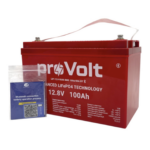 Акумулятор proVolt LFP 12.8V – 100Ah 100A/50A Smart BMS (літій-залізо-фосфатний акумулятор) - Зображення 3