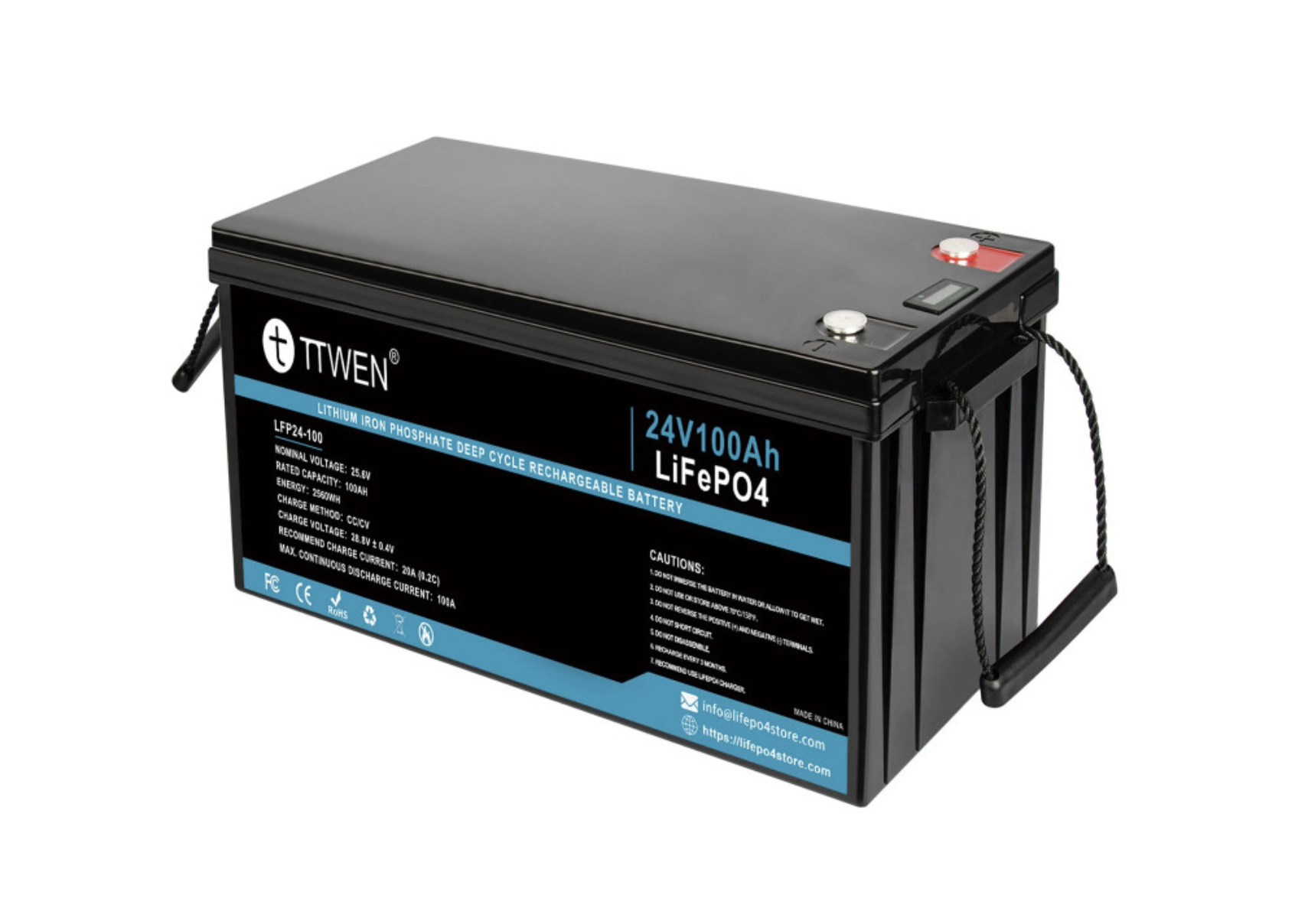 Снимок20экрана202026-02-1720в2009.00.05 Акумулятор TTWEN 24V 100Аh 2560Wh LiFePO4 (літій-залізо-фосфатний акумулятор) - Зображення 1